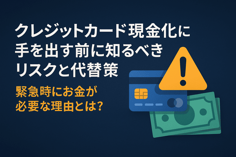 クレジットカード現金化に手を出す前に知るべきリスクと代替策：緊急時にお金が必要な理由とは？